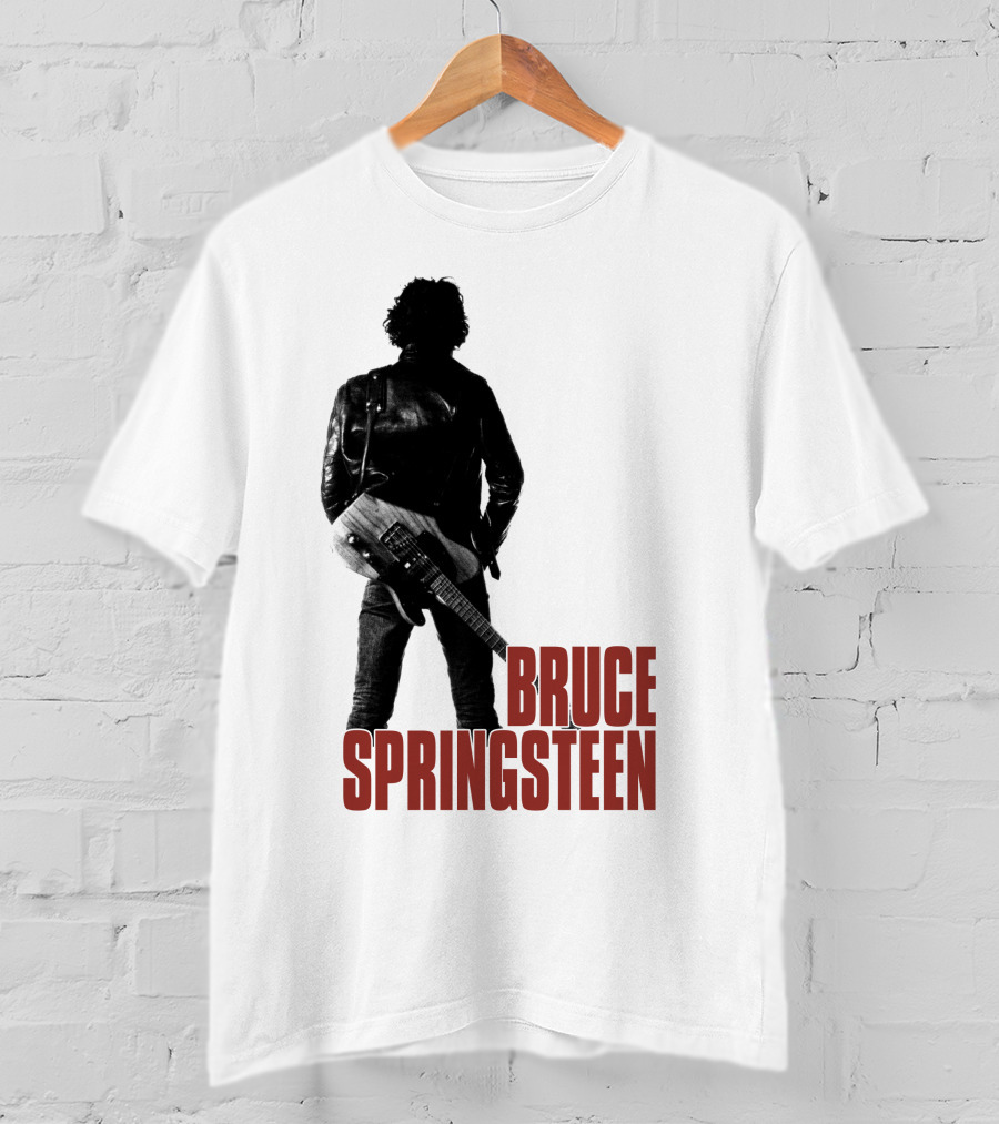Bruce Springsteen Iconic Silhouette With Guitar T-Shirt