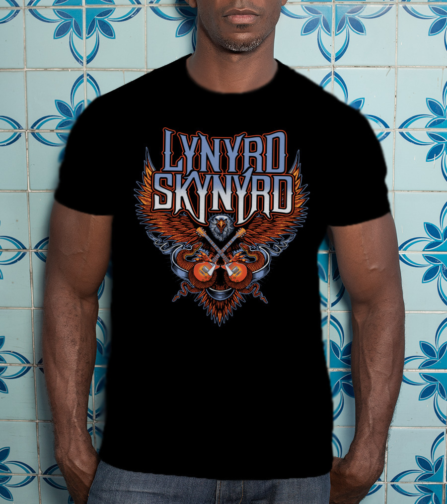 Lynyrd Skynyrd Eagle And Guitars Rock Band T-Shirt