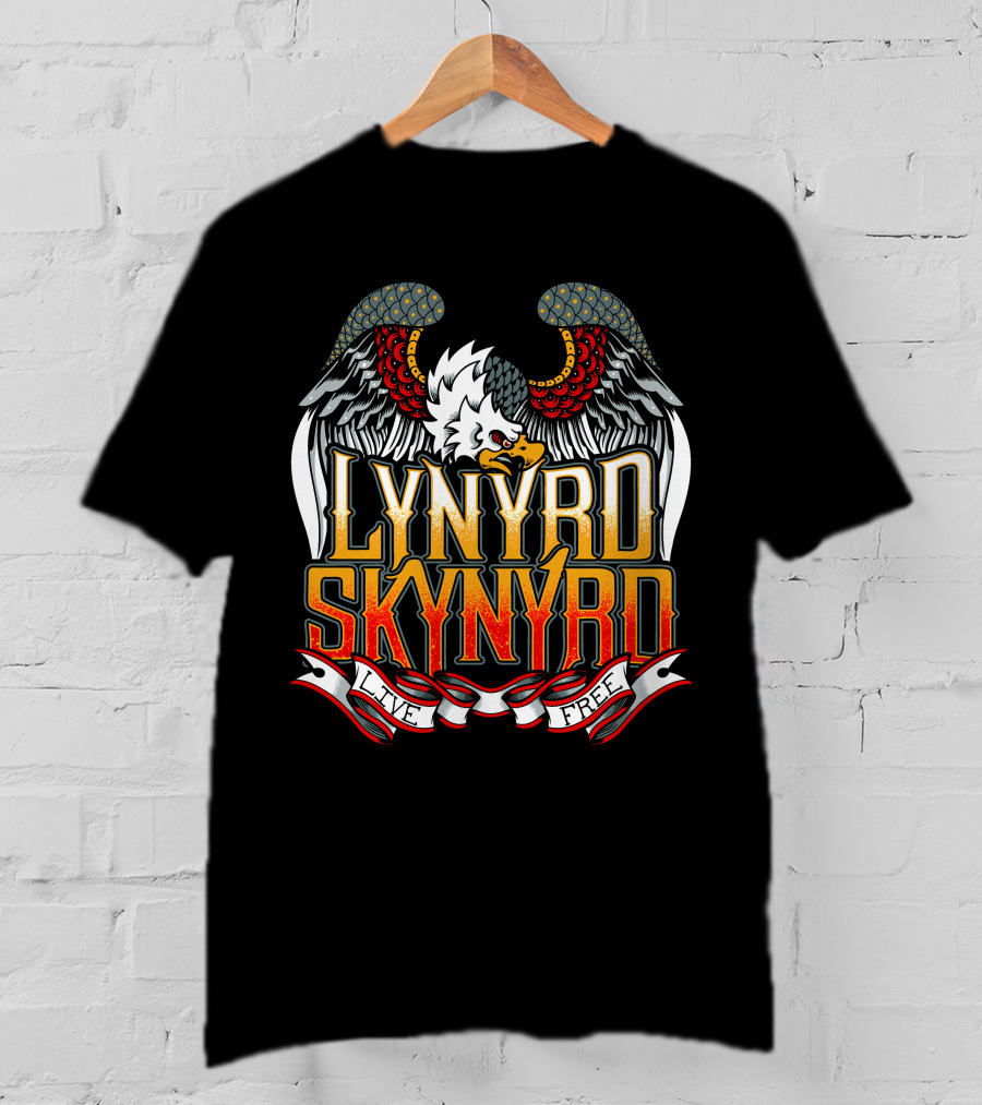 Lynyrd Skynyrd Live Free Eagle Wings T-Shirt