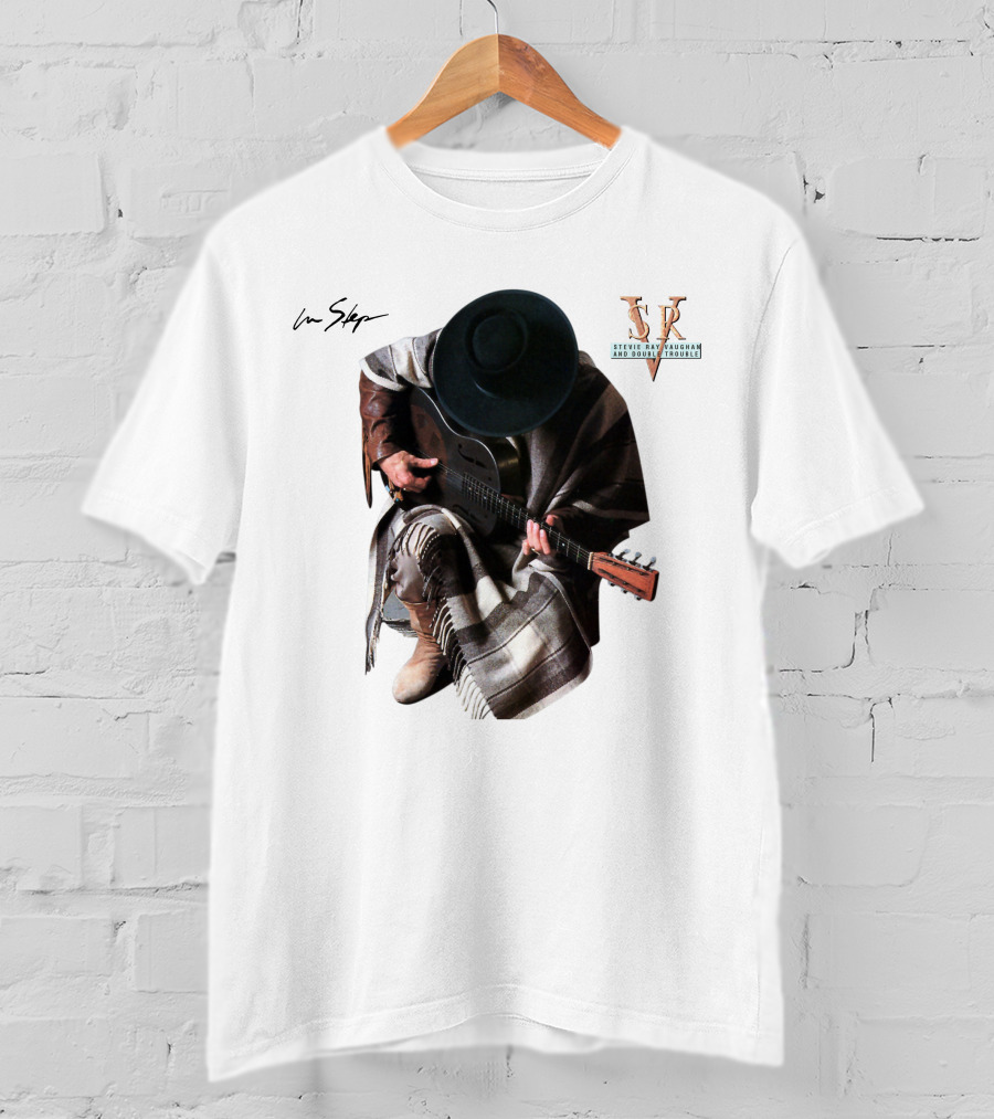 Stevie Ray Vaughan In Step Srv Texas Blues Guitarist T-Shirt