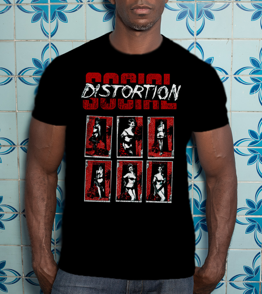 Social Distortion Pin-Up Card Art T-Shirt