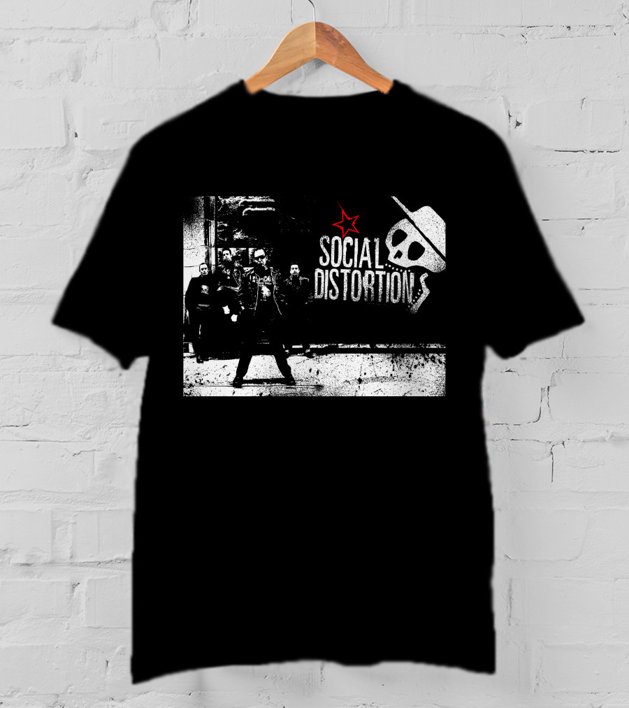 Social Distortions Skull Star Cowboy Hat Rebel Group T-Shirt