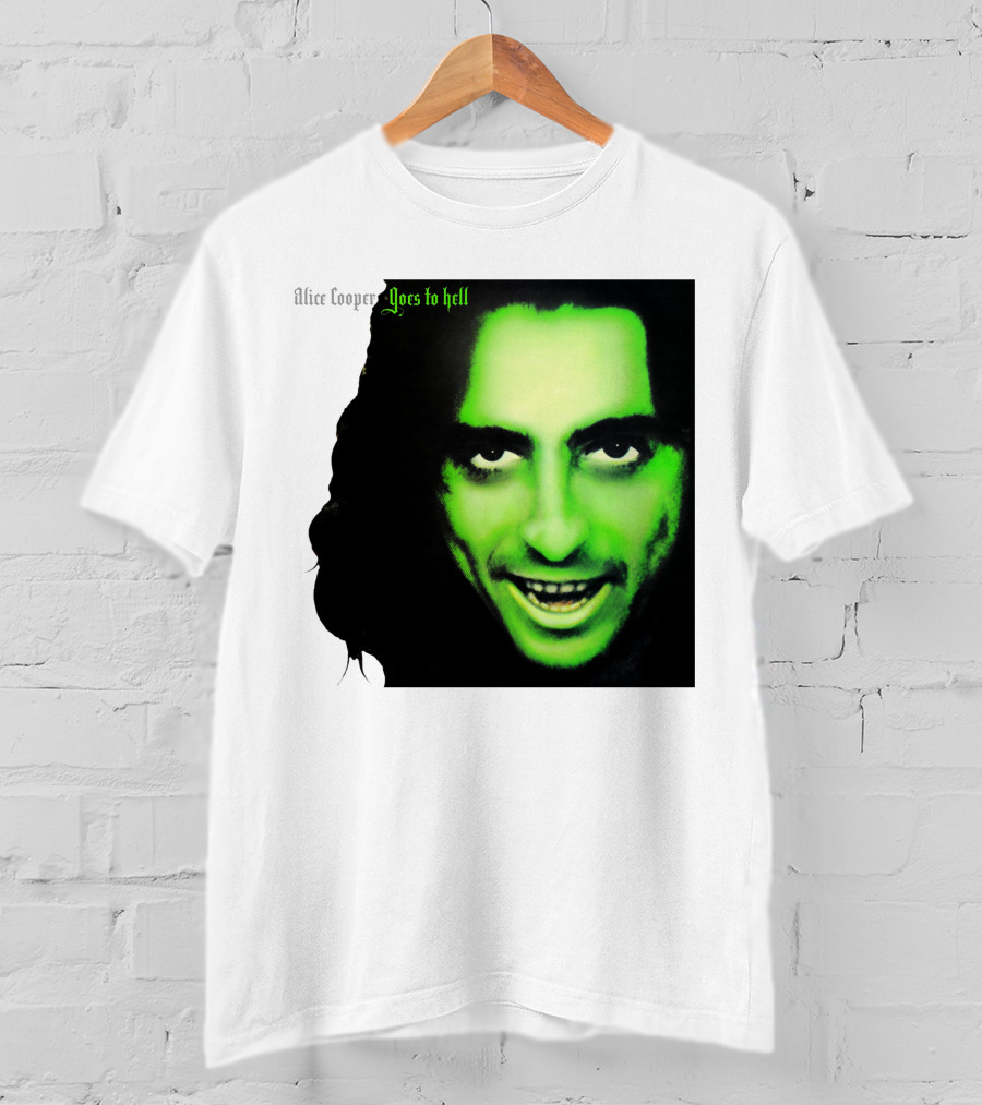Alice Cooper Goes To Hell Iconic Green Face T-Shirt