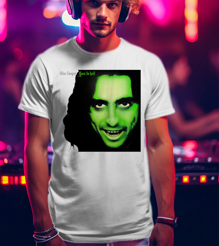 Alice Cooper Goes To Hell Iconic Green Face T-Shirt