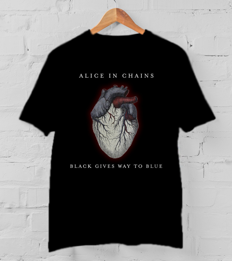 Alice In Chains Black Gives Way To Blue Heart T-Shirt