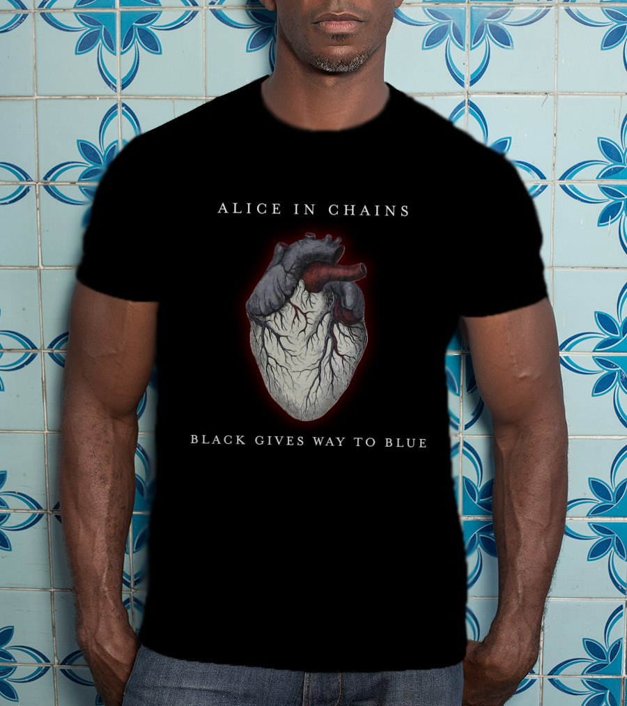 Alice In Chains Black Gives Way To Blue Heart T-Shirt