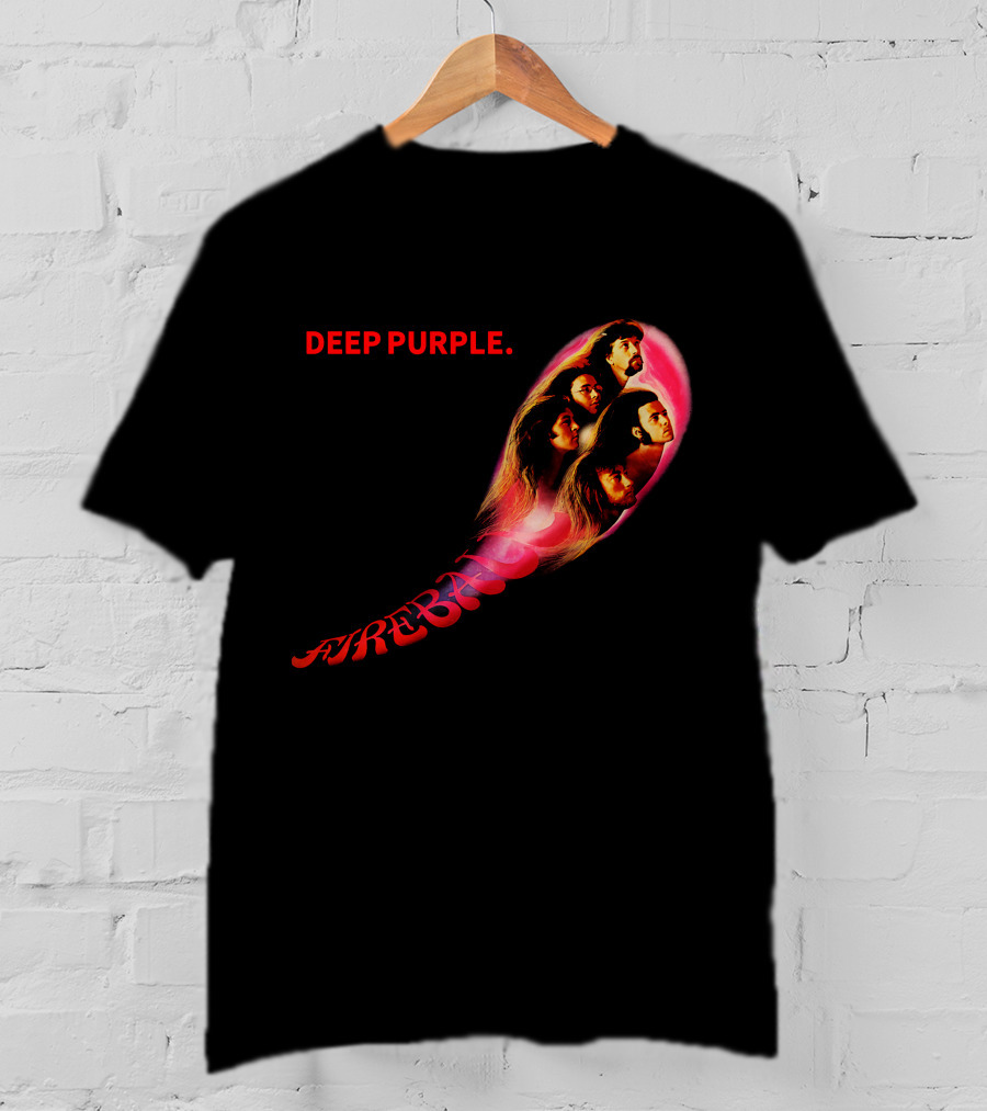 Deep Purple Fireball Album Cover Artwork T-Shirt