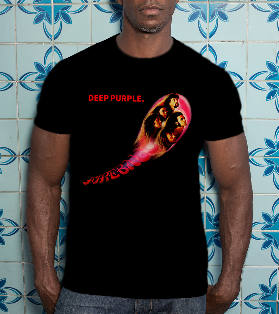 Deep Purple Fireball Album Cover Artwork T-Shirt