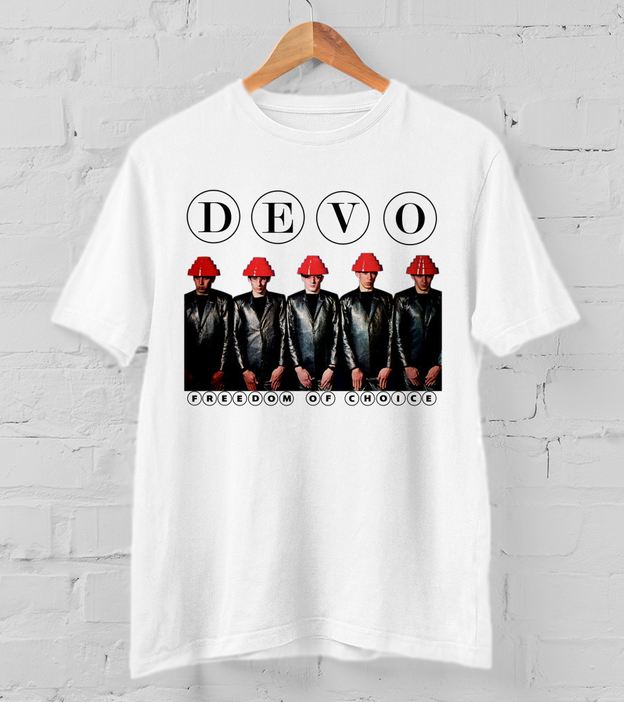 Devo Freedom Of Choice Red Energy Dome Hat Band Members T-Shirt
