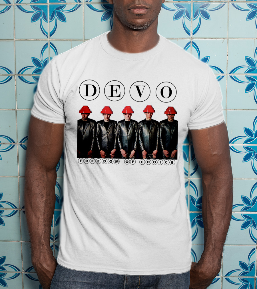 Devo Freedom Of Choice Red Energy Dome Hat Band Members T-Shirt