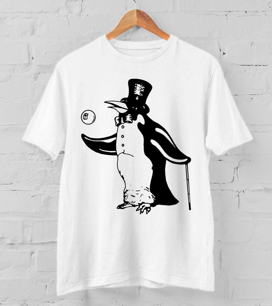Penguin With Top Hat And Cane Flm T-Shirt