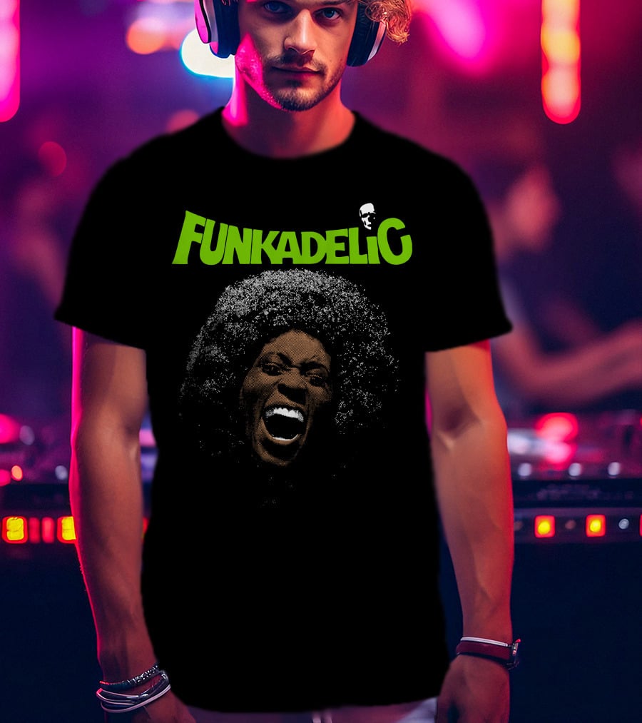 Funkadelic Logo With Screaming Woman And Skull T-Shirt