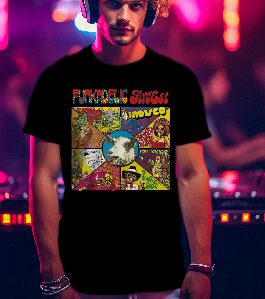 Funkadelic Finest Cosmic Slop Indisco Kid Joyful Bill T-Shirt
