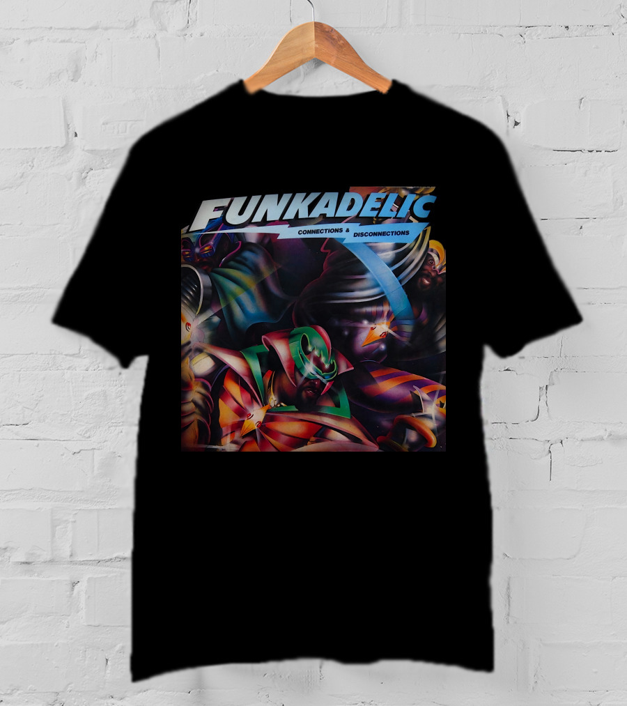 Funkadelic Connections & Disconnections Colorful Cosmic Motif T-Shirt