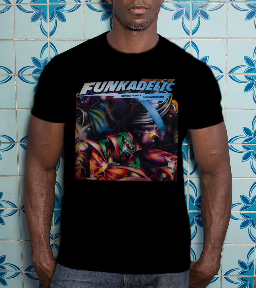 Funkadelic Connections & Disconnections Colorful Cosmic Motif T-Shirt