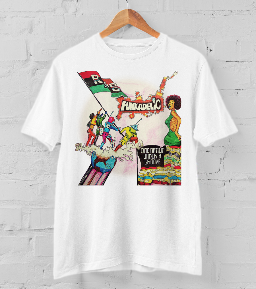 Funkadelic One Nation Under A Groove R&B Psychedelic Style T-Shirt