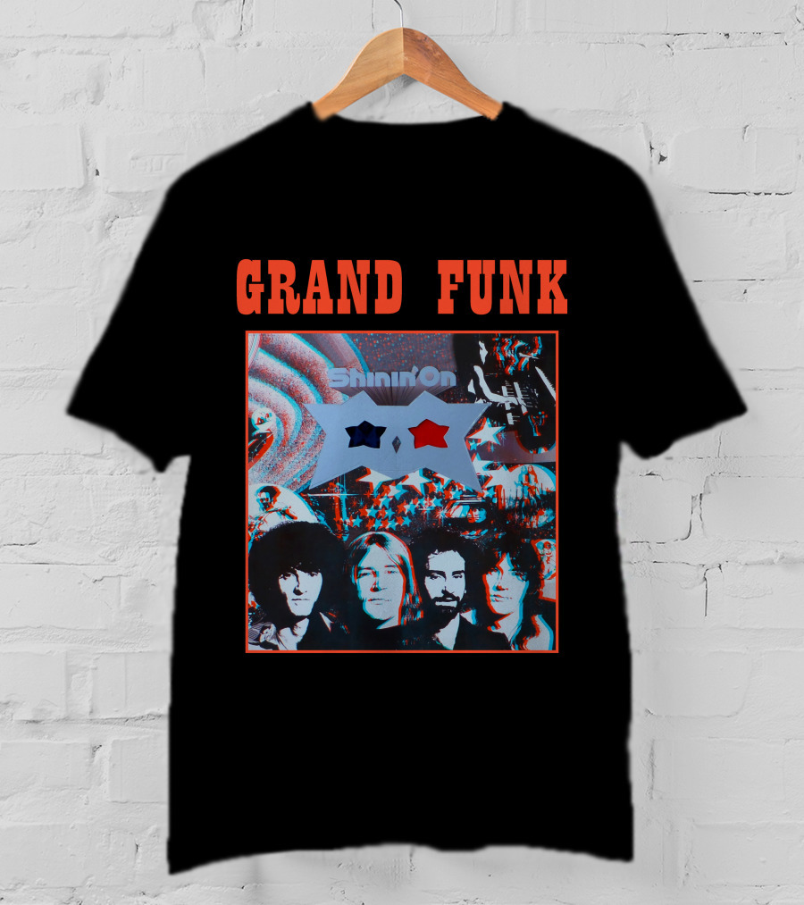 Grand Funk Shinin' On 3D Album Cover Art T-Shirt