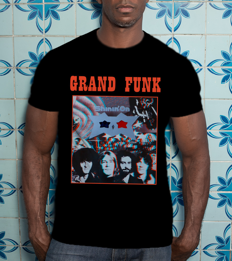 Grand Funk Shinin' On 3D Album Cover Art T-Shirt