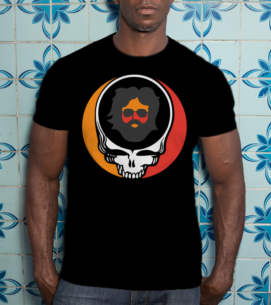 Gd Skull Icon With Sunglasses And Beard Retro T-Shirt