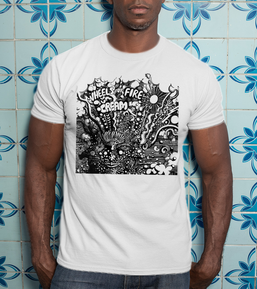 Wheels Of Fire Cream Psychedelic Artwork T-Shirt
