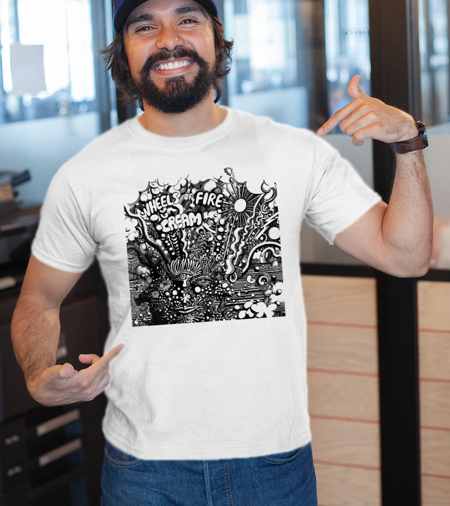 Wheels Of Fire Cream Psychedelic Artwork T-Shirt