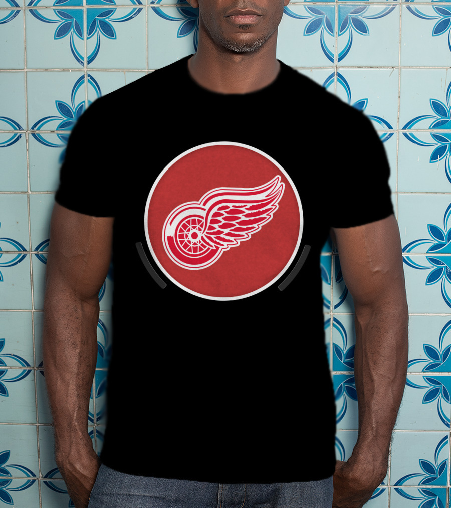 Detroit Red Wings Iconic Winged Wheel Power Decal T-Shirt