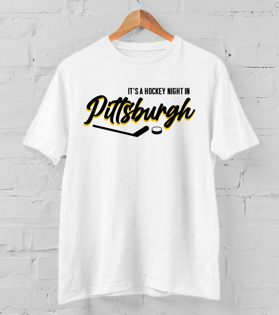 It's A Hockey Night In Pittsburgh Penguins T-Shirt