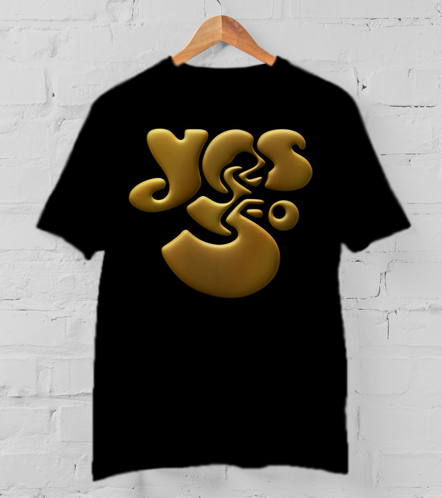Yes Logo 34 Unique Gold T-Shirt