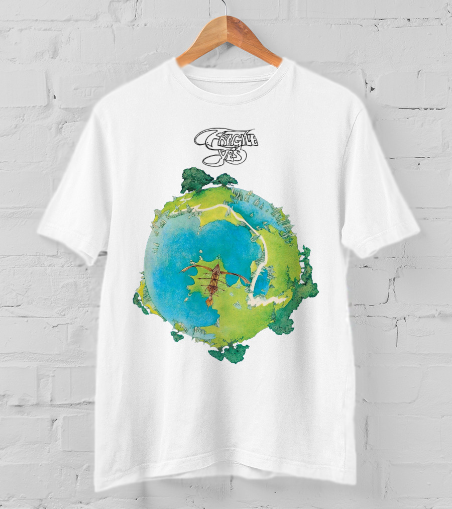 Yes Fragile Artwork Round Earth Concept T-Shirt