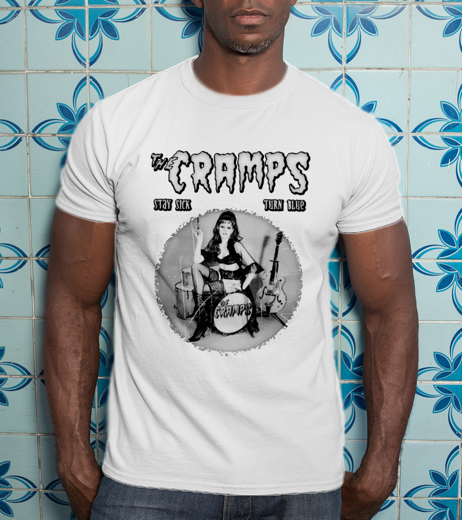 The Cramps Stay Sick Turn Blue Retro Music T-Shirt