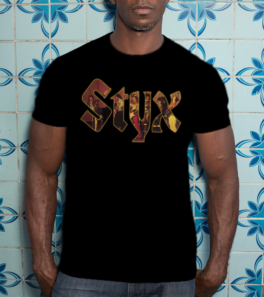 Styx Band Concert Performance Photo Collage T-Shirt