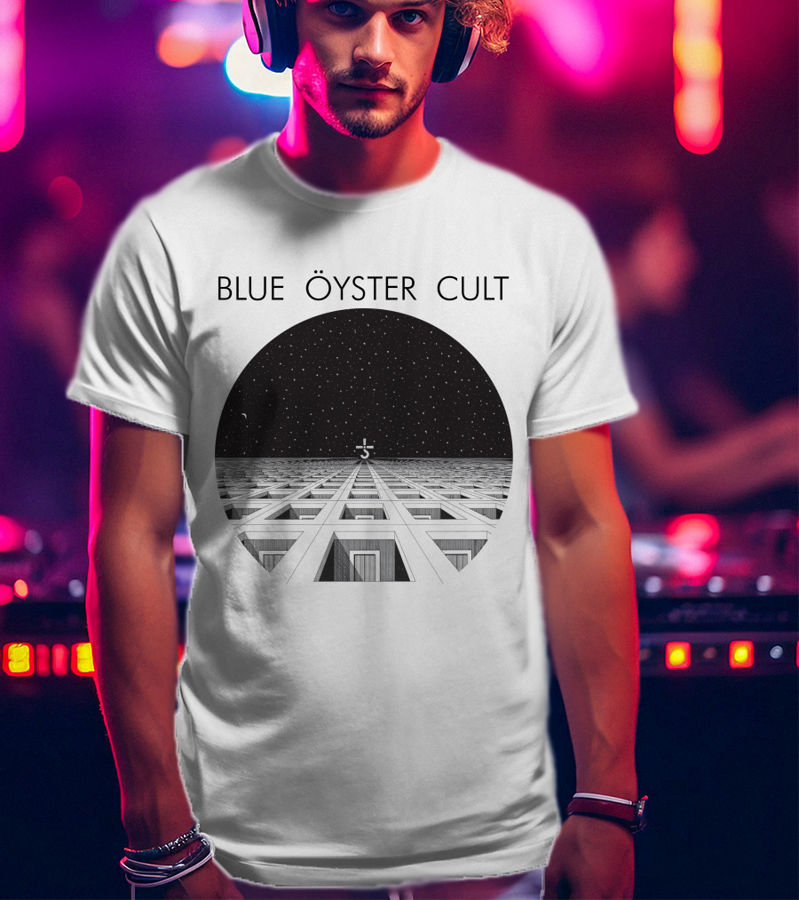 Blue Öyster Cult Alien Landscape Night Sky T-Shirt