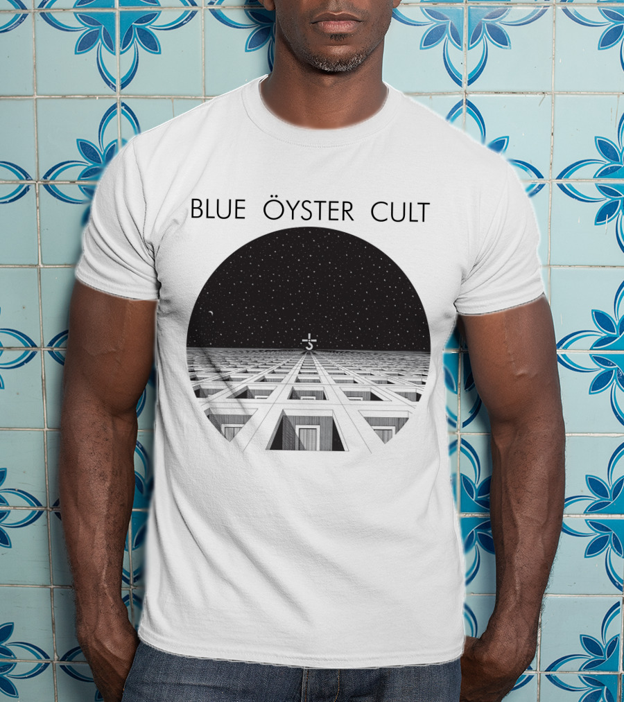 Blue Öyster Cult Alien Landscape Night Sky T-Shirt
