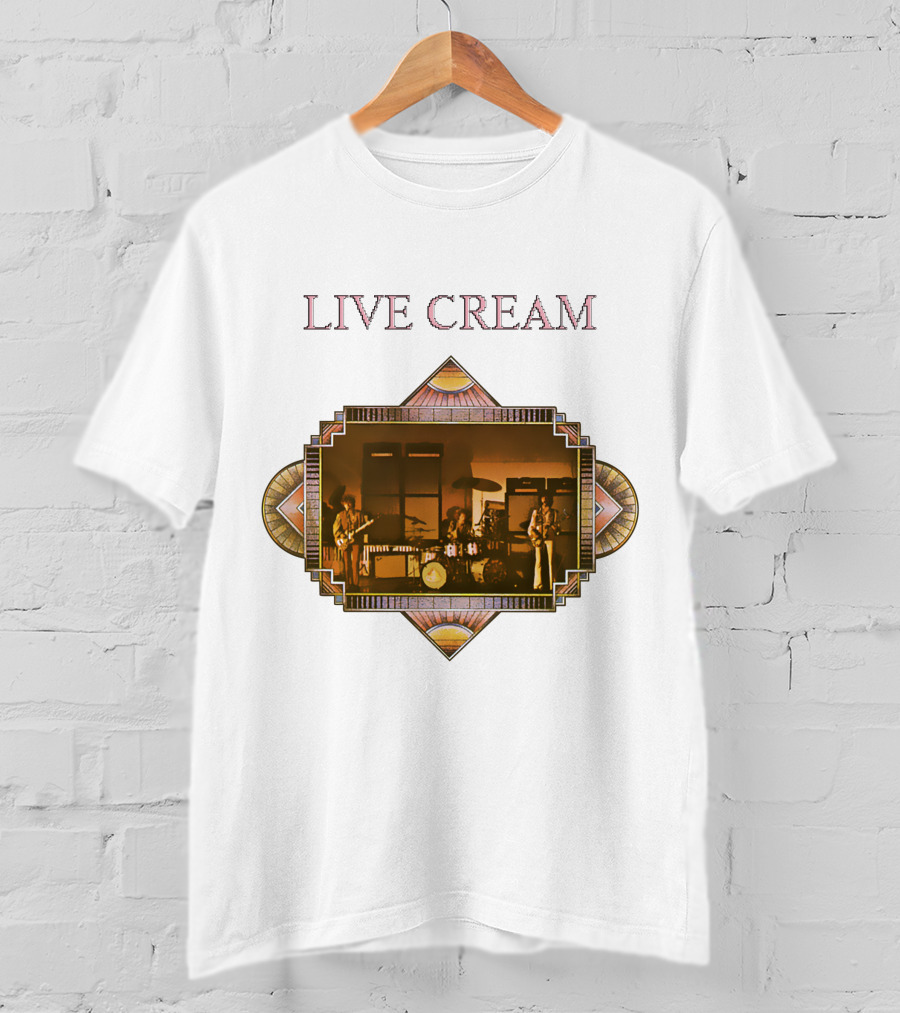 Live Cream Vintage Performance Artwork T-Shirt