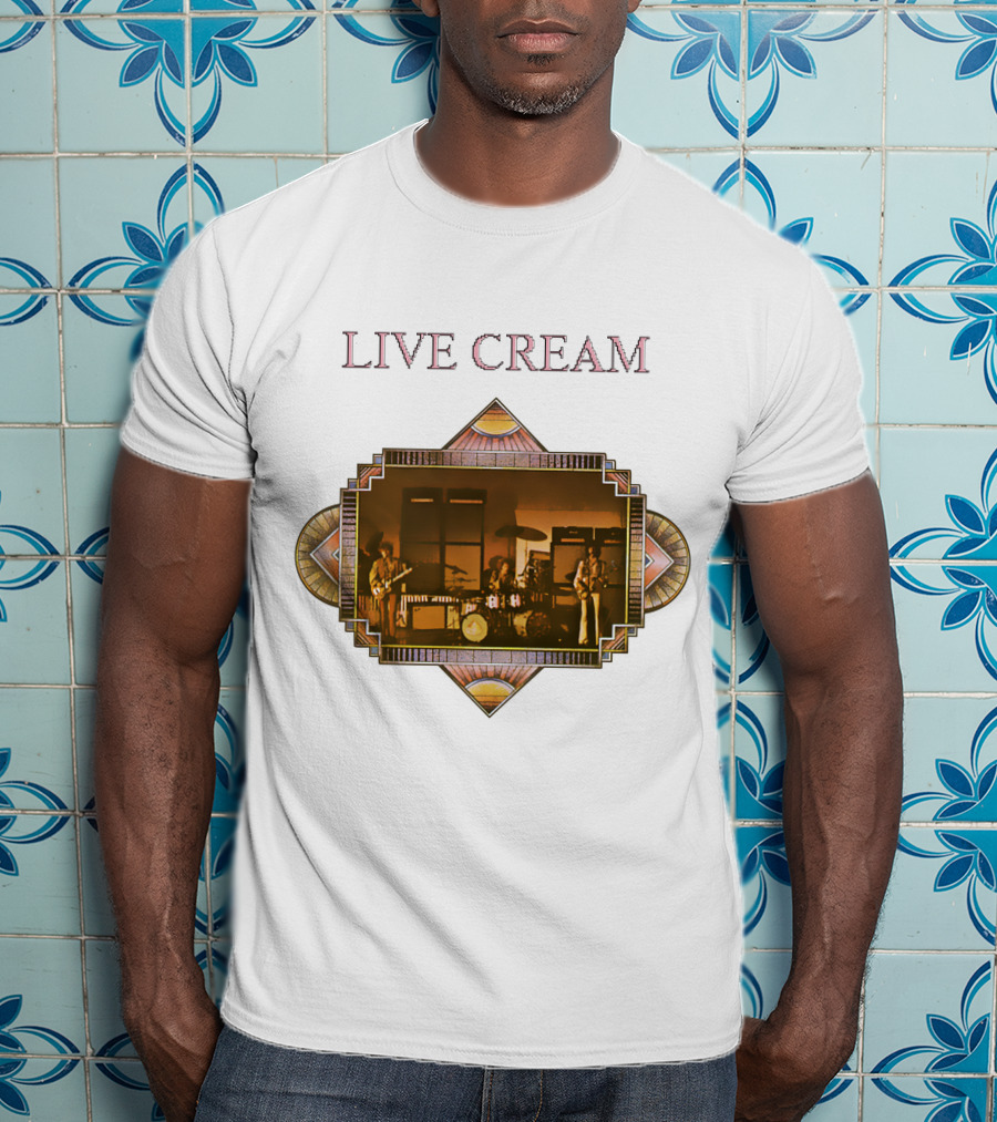 Live Cream Vintage Performance Artwork T-Shirt