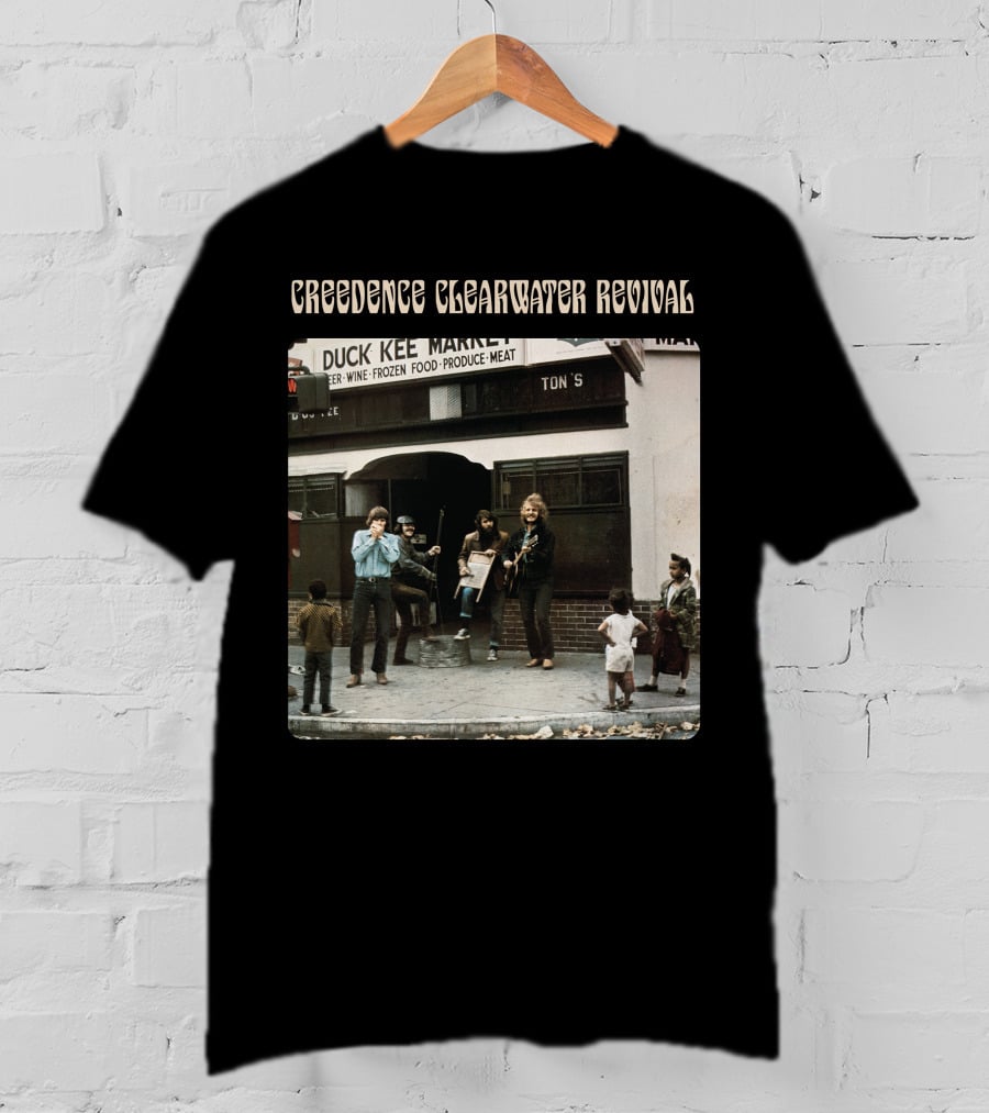 Creedence Clearwater Revival Duck Kee Market Street Performance Album Cover T-Shirt