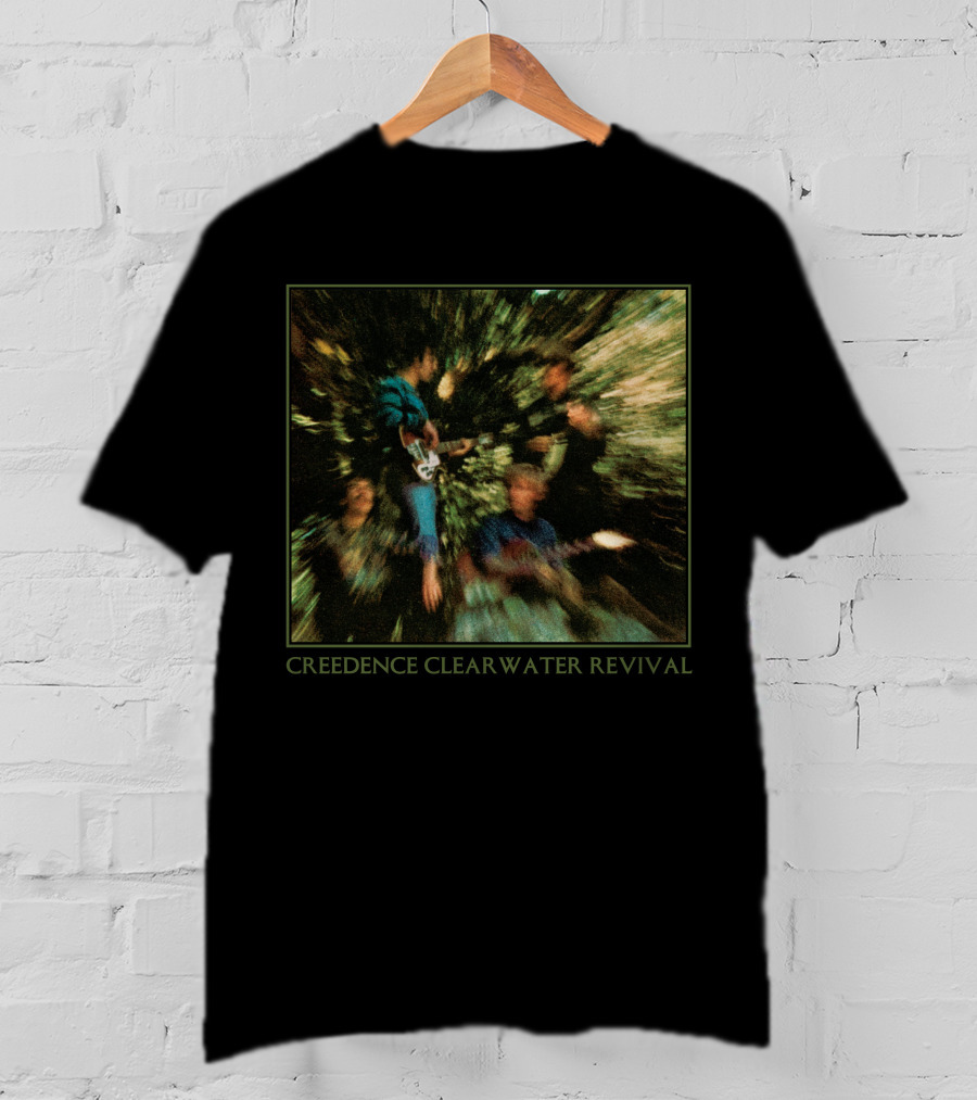 Creedence Clearwater Revival Band Members Blurred Forest Photo T-Shirt