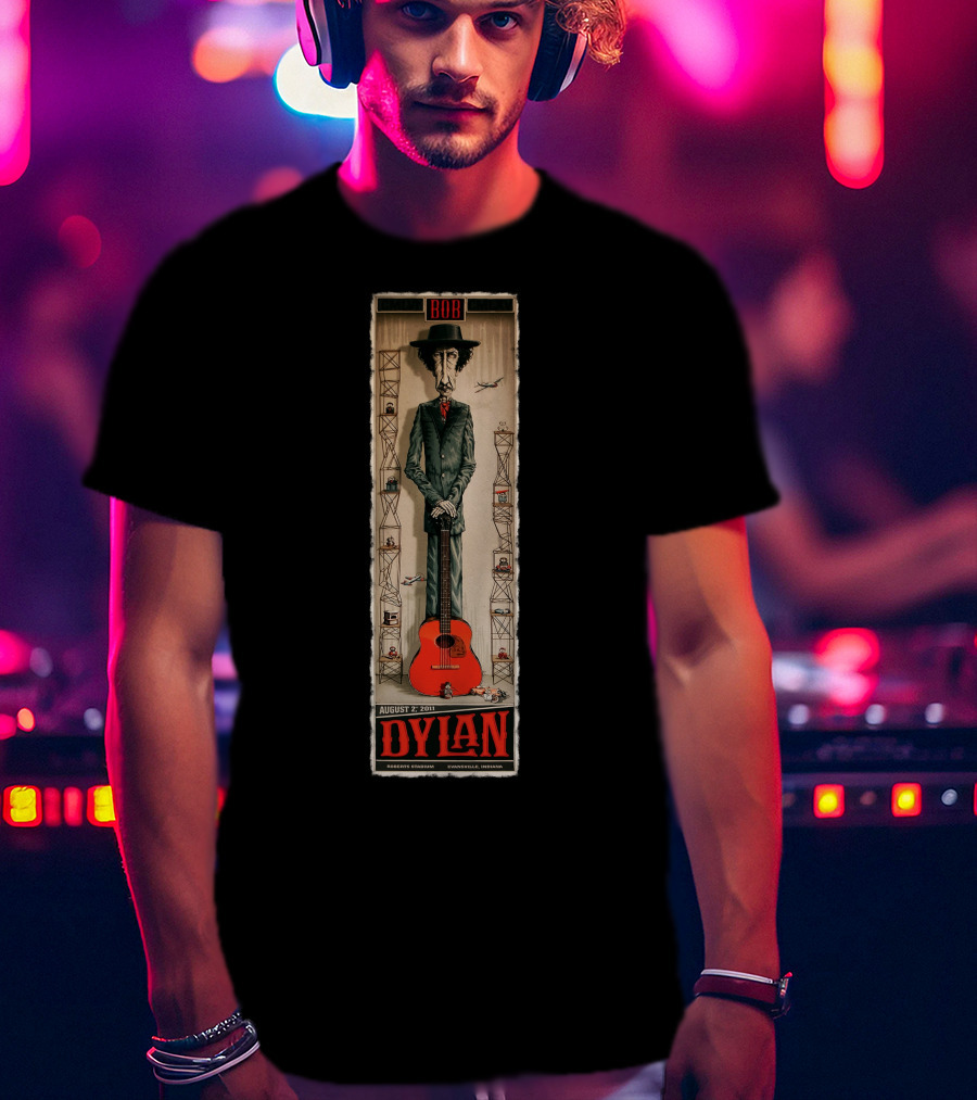 Bob Dylan August 27 2011 Pechanga Resort Temecula California Gig Poster T-Shirt