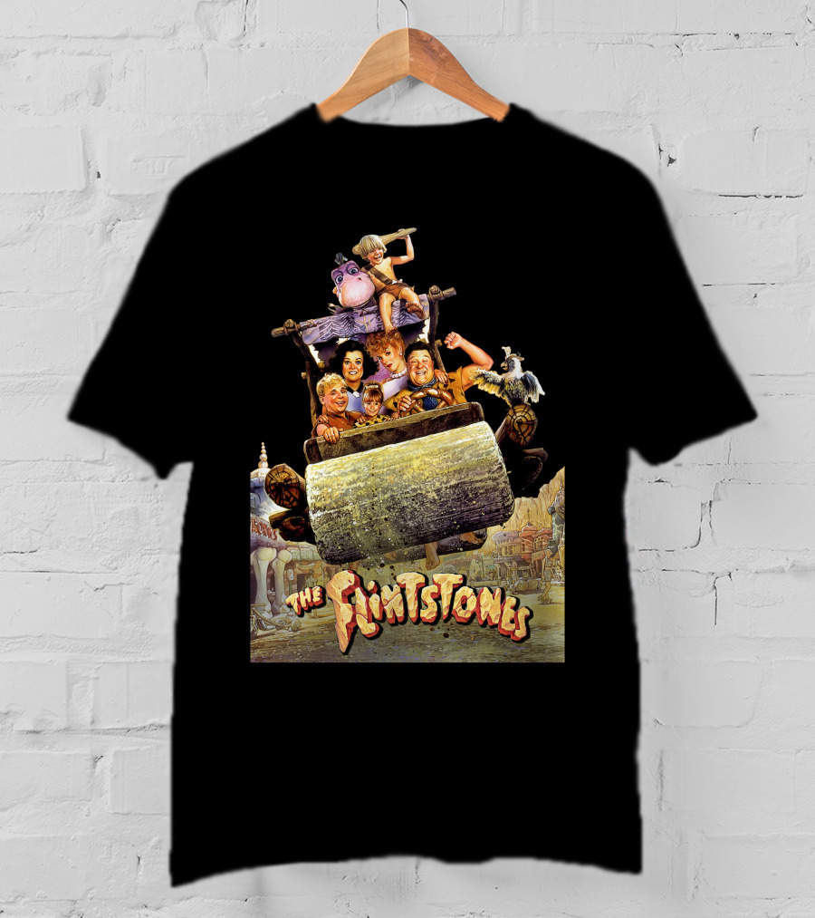 The Flintstones Movie Iconic Car Scene With Fred Wilma And Friends T-Shirt