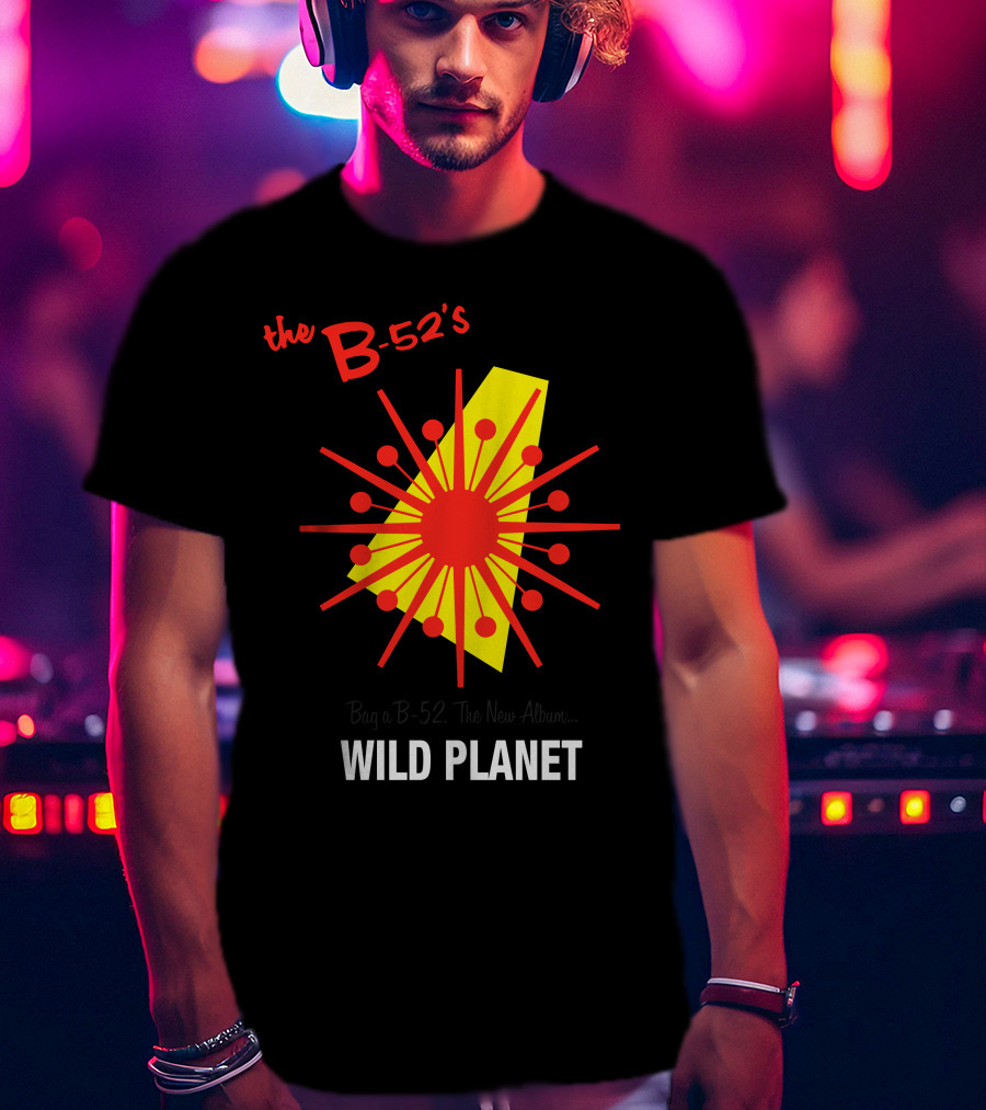 The B-52'S Wild Planet Explosion Retro Style T-Shirt