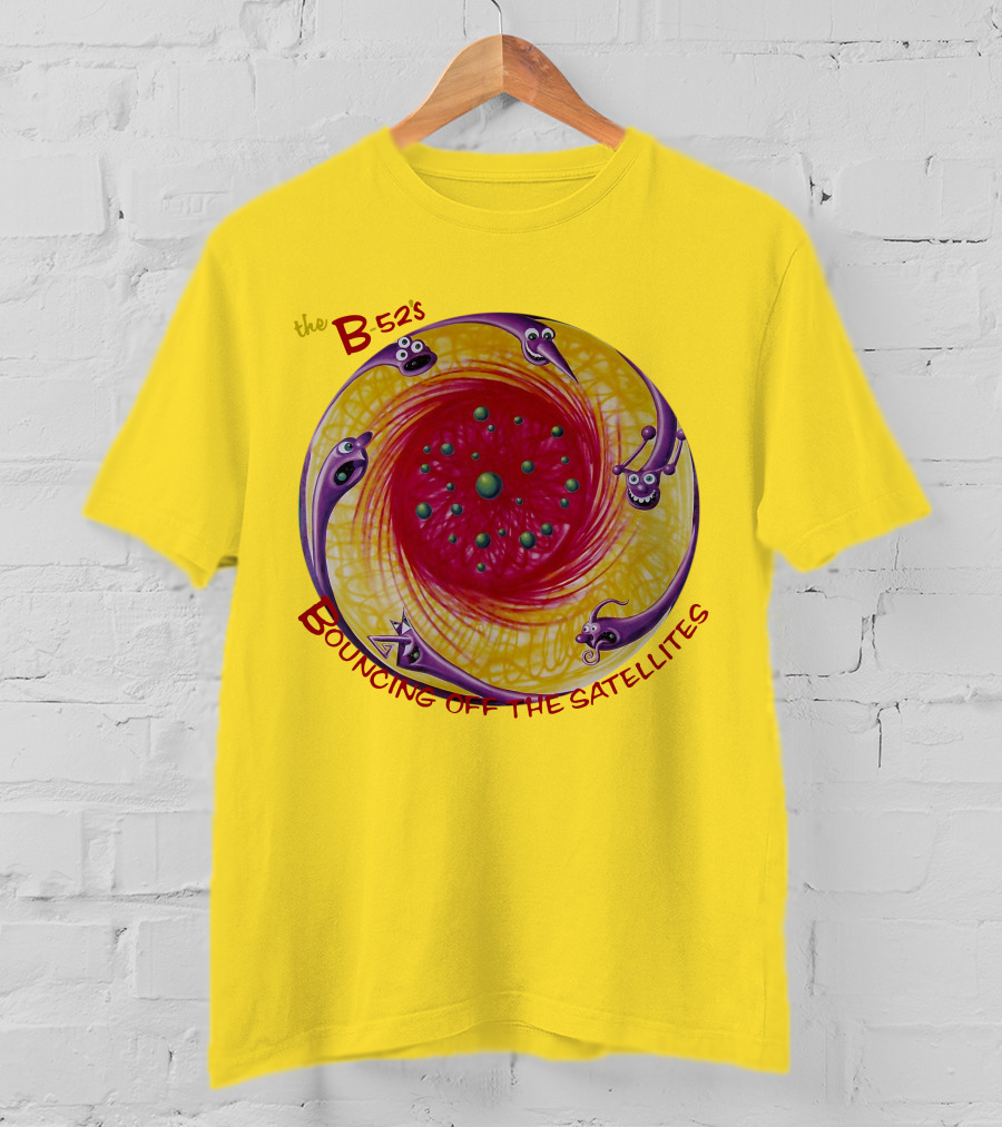 The B52'S Bouncing Off The Satellites Alien Cartoon Orbit T-Shirt