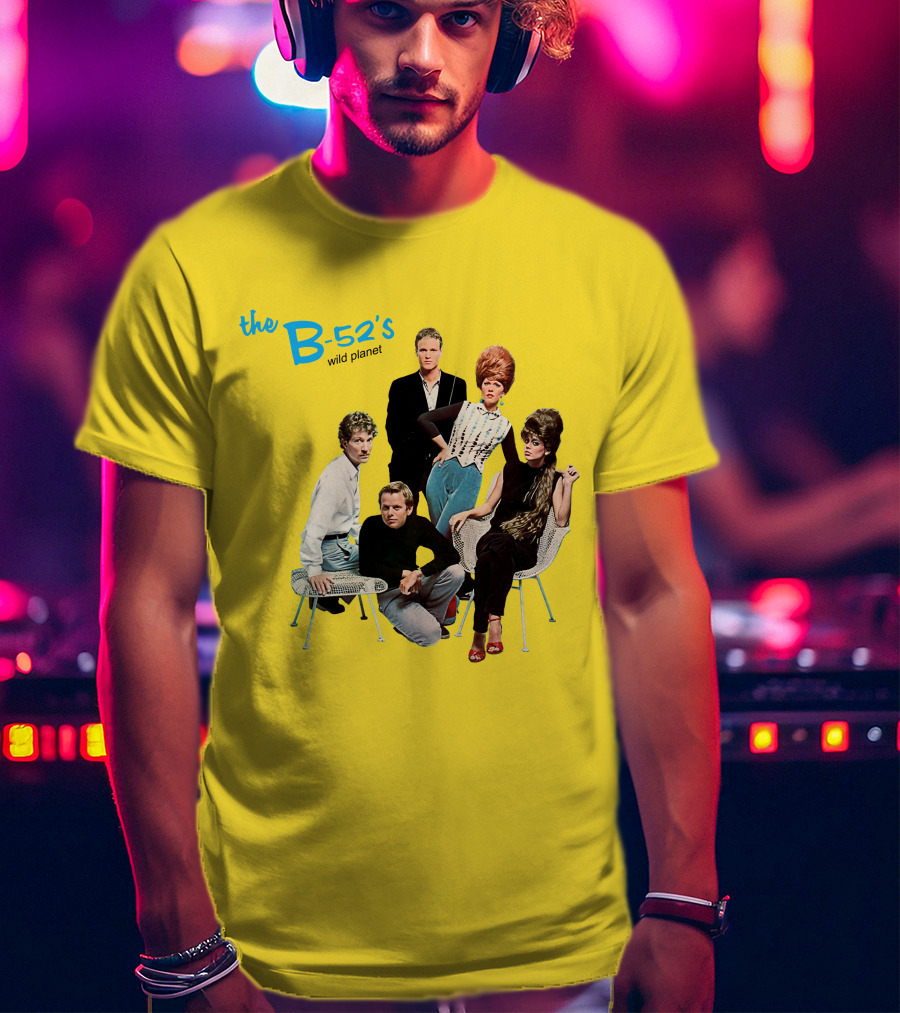The B-52'S Wild Planet Album Cover Group Photo T-Shirt