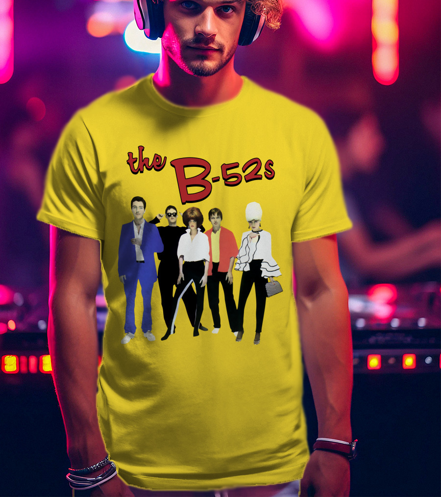The B-52S Band Members Retro Style Ensemble T-Shirt