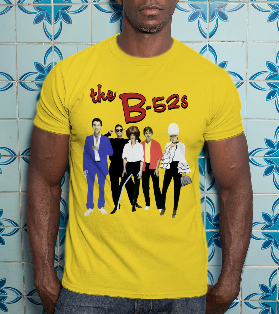 The B-52S Band Members Retro Style Ensemble T-Shirt