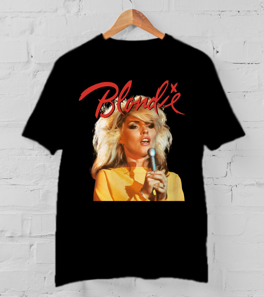 Blondie Debbie Harry Mic Performance 1980S Retro Style T-Shirt