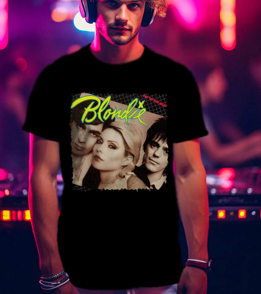 Blondie Eat To The Beat Album Cover Vintage Style T-Shirt