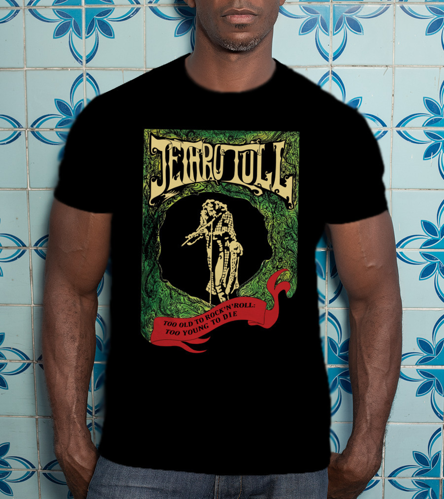 Jethro Tull Too Old To Rock 'N' Roll: Too Young To Die Vintage Style T-Shirt
