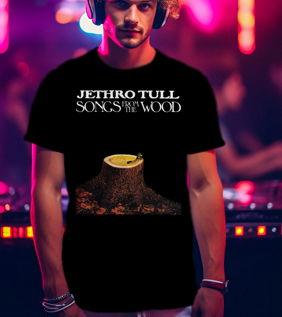Jethro Tull Songs From The Wood Tree Stump Album Art T-Shirt