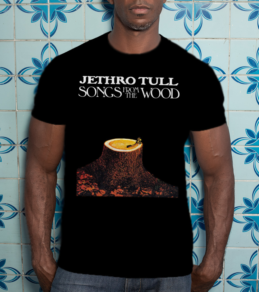 Jethro Tull Songs From The Wood Tree Stump Album Art T-Shirt