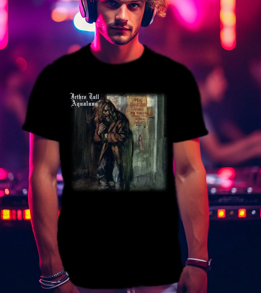 Jethro Tull Aqualung Album Art Homeless Man T-Shirt